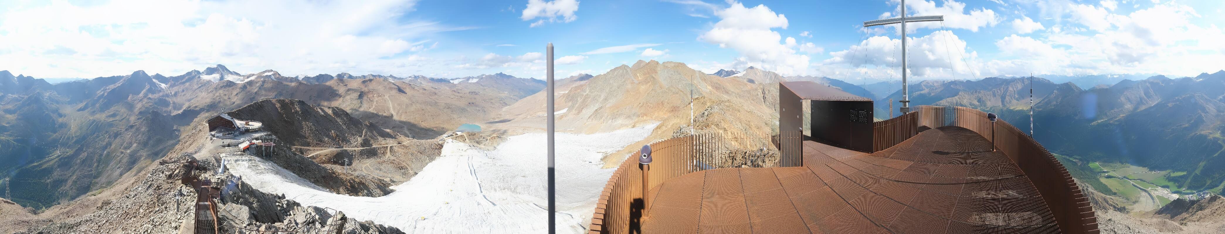 Archiv Foto Webcam Schnalstaler Gletscher - Aussichtsplattform Iceman Ötzi Peak