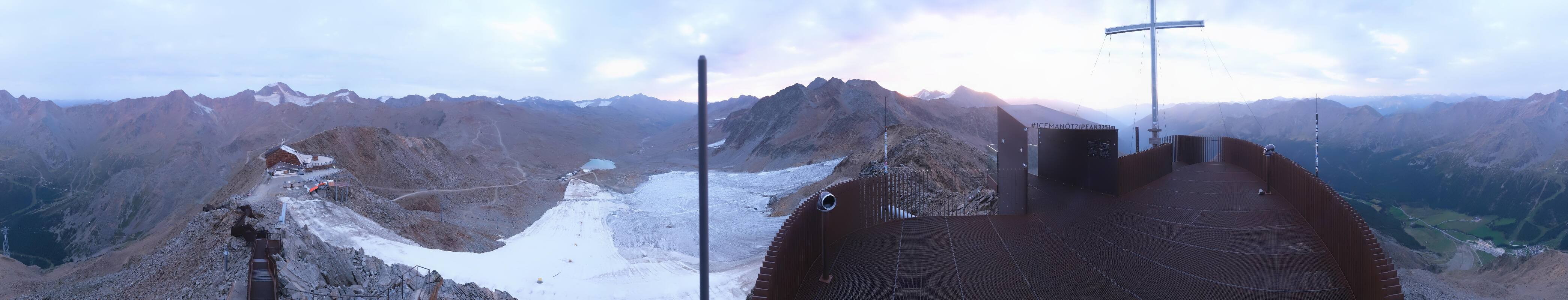 Archiv Foto Webcam Schnalstaler Gletscher - Aussichtsplattform Iceman Ötzi Peak
