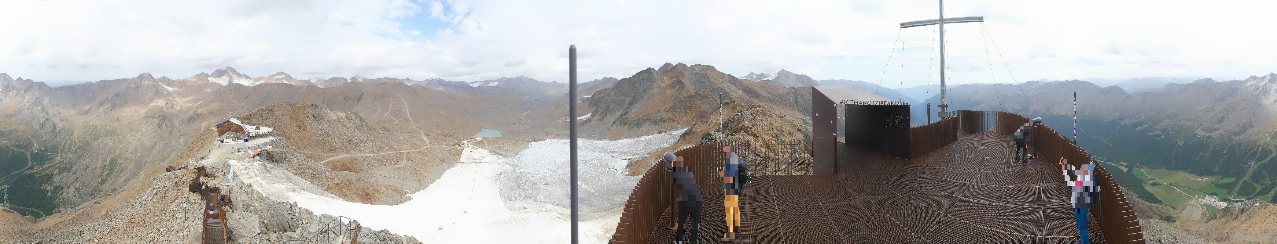 Archiv Foto Webcam Schnalstaler Gletscher - Aussichtsplattform Iceman Ötzi Peak