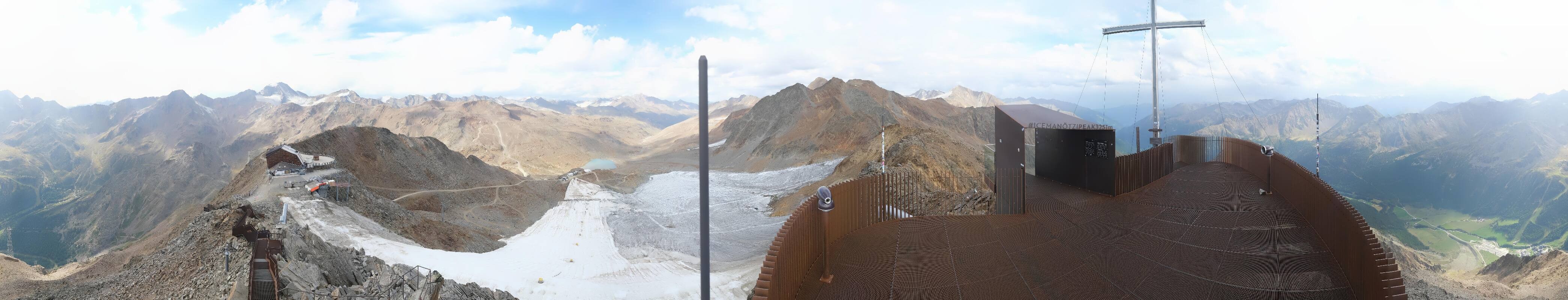 Archiv Foto Webcam Schnalstaler Gletscher - Aussichtsplattform Iceman Ötzi Peak