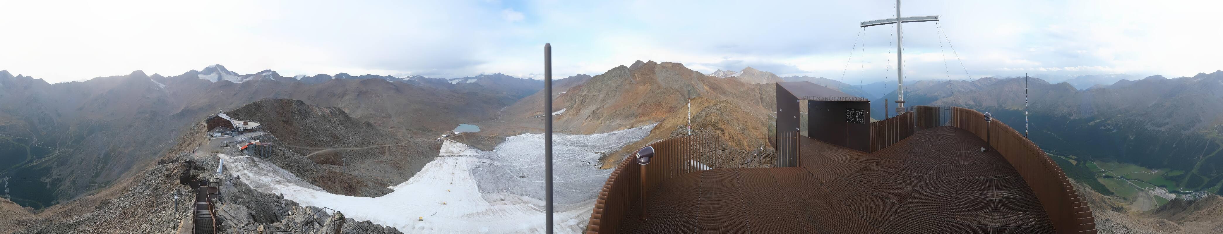 Archiv Foto Webcam Schnalstaler Gletscher - Aussichtsplattform Iceman Ötzi Peak
