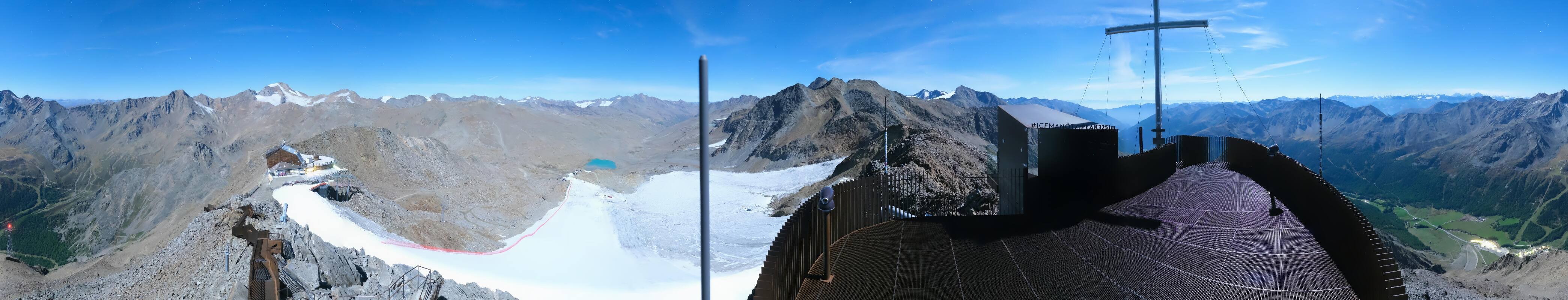 Archiv Foto Webcam Schnalstaler Gletscher - Aussichtsplattform Iceman Ötzi Peak