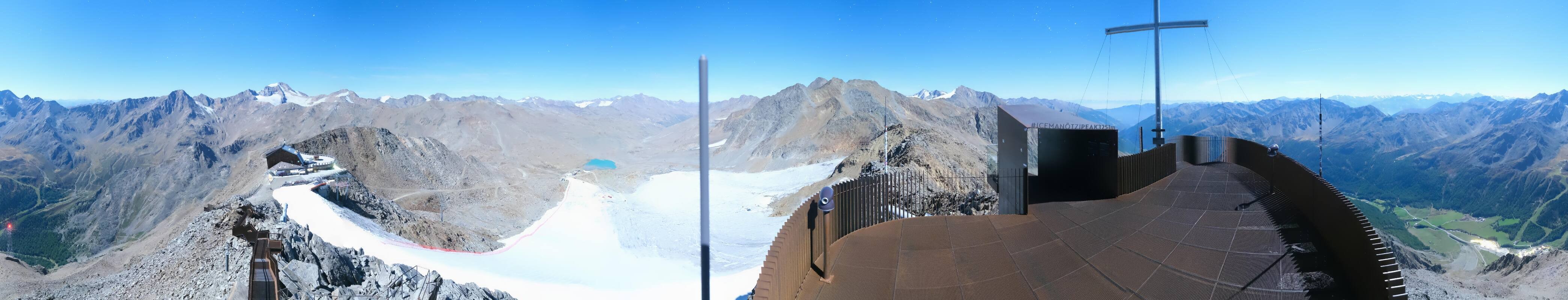 Archiv Foto Webcam Schnalstaler Gletscher - Aussichtsplattform Iceman Ötzi Peak
