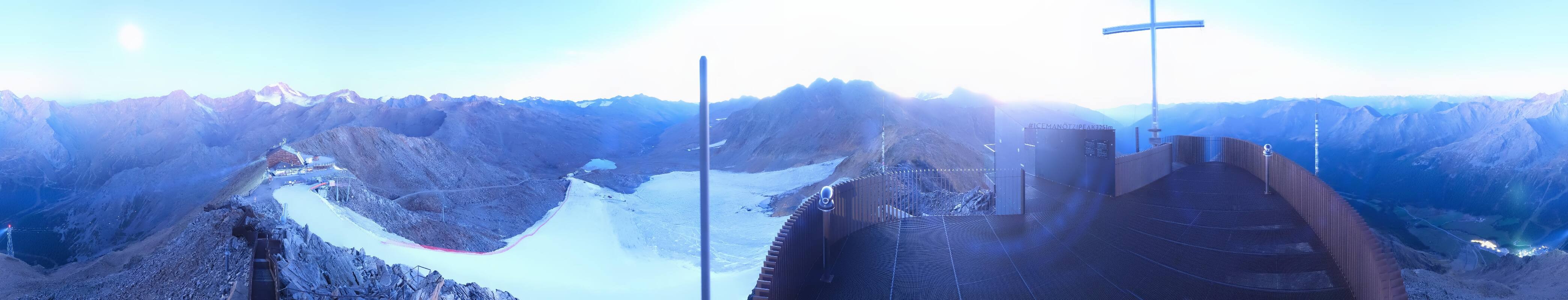 Archiv Foto Webcam Schnalstaler Gletscher - Aussichtsplattform Iceman Ötzi Peak