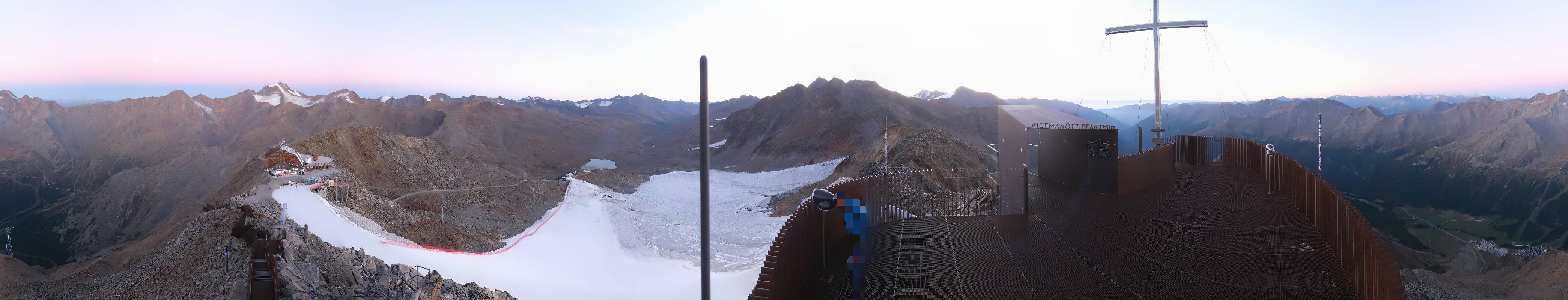 Archiv Foto Webcam Schnalstaler Gletscher - Aussichtsplattform Iceman Ötzi Peak