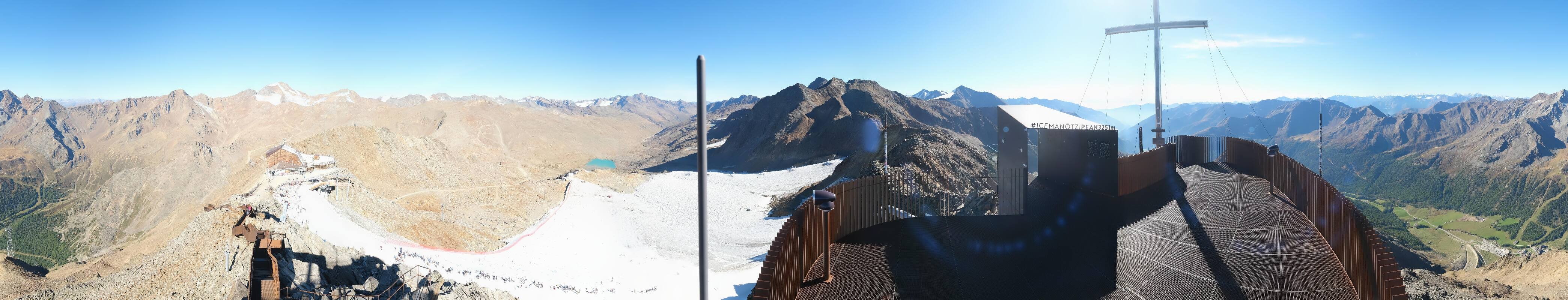 Archiv Foto Webcam Schnalstaler Gletscher - Aussichtsplattform Iceman Ötzi Peak