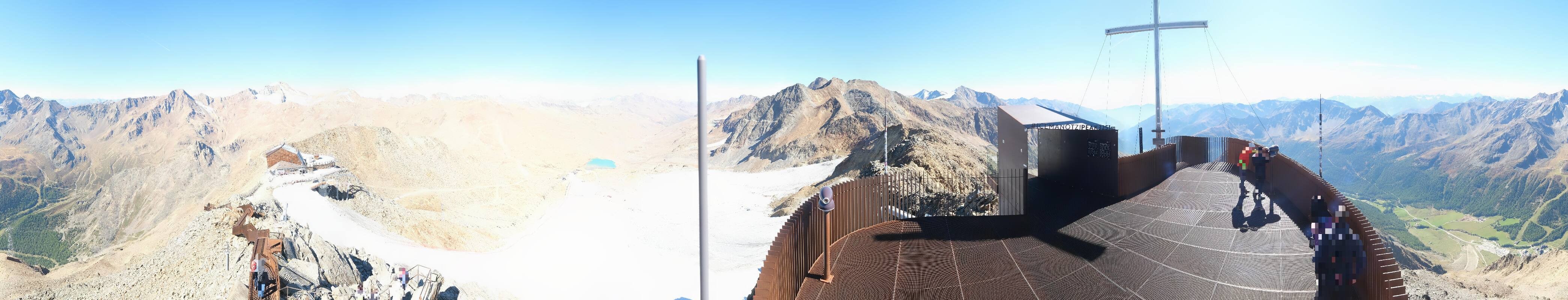 Archiv Foto Webcam Schnalstaler Gletscher - Aussichtsplattform Iceman Ötzi Peak