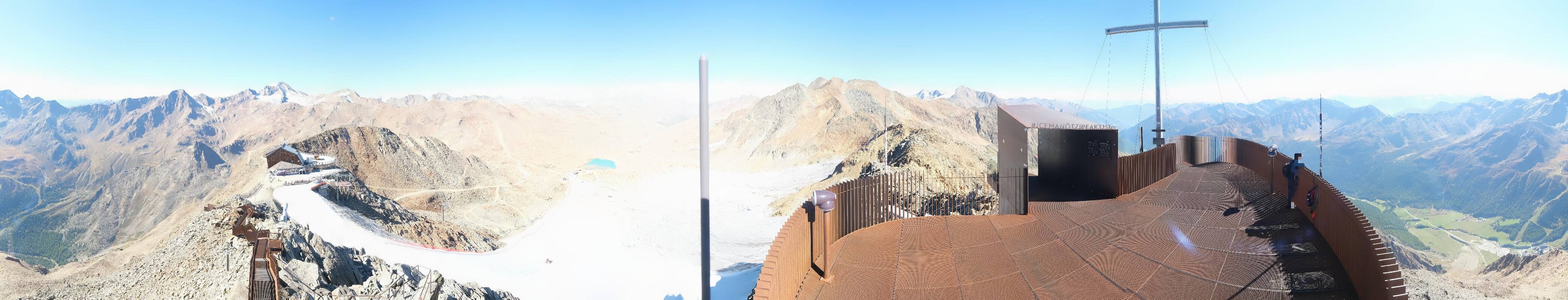 Archiv Foto Webcam Schnalstaler Gletscher - Aussichtsplattform Iceman Ötzi Peak