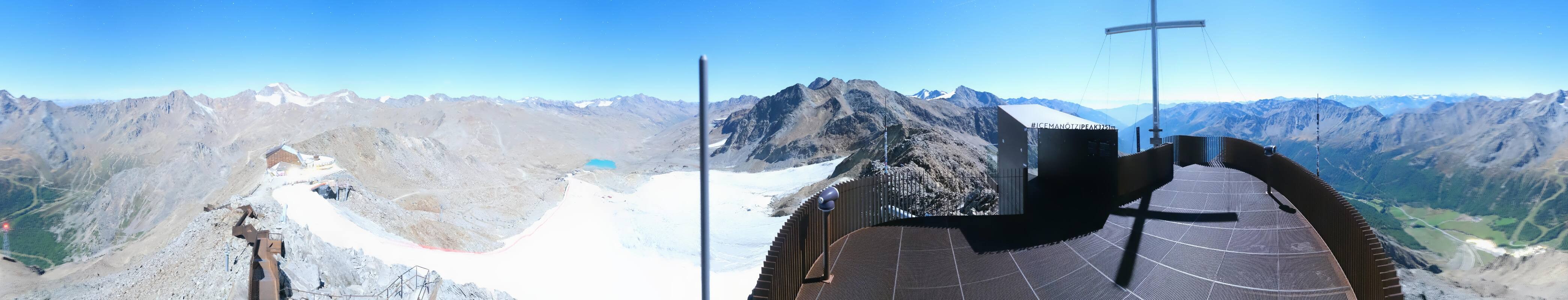 Archiv Foto Webcam Schnalstaler Gletscher - Aussichtsplattform Iceman Ötzi Peak