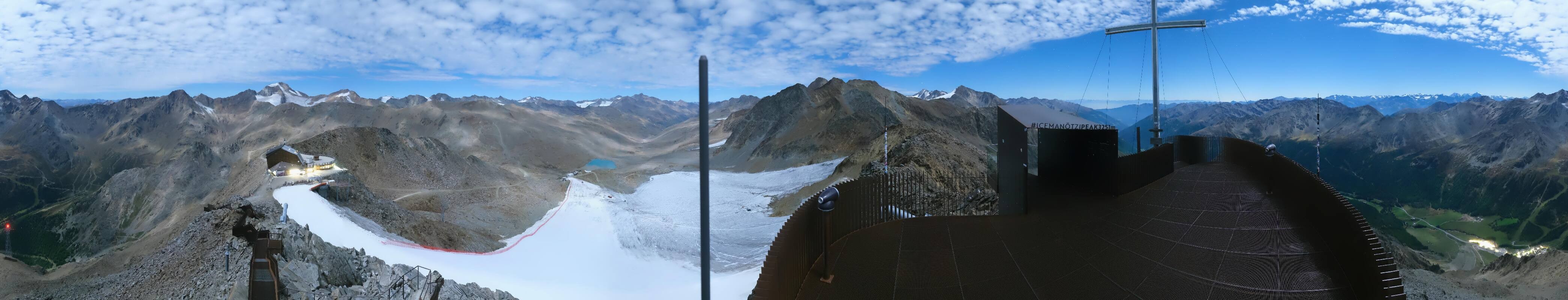 Archiv Foto Webcam Schnalstaler Gletscher - Aussichtsplattform Iceman Ötzi Peak