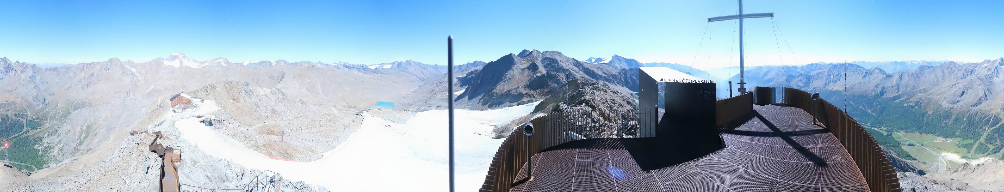Archiv Foto Webcam Schnalstaler Gletscher - Aussichtsplattform Iceman Ötzi Peak