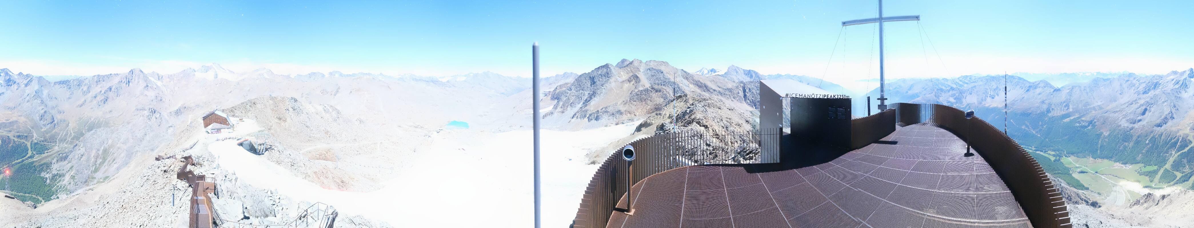 Archiv Foto Webcam Schnalstaler Gletscher - Aussichtsplattform Iceman Ötzi Peak