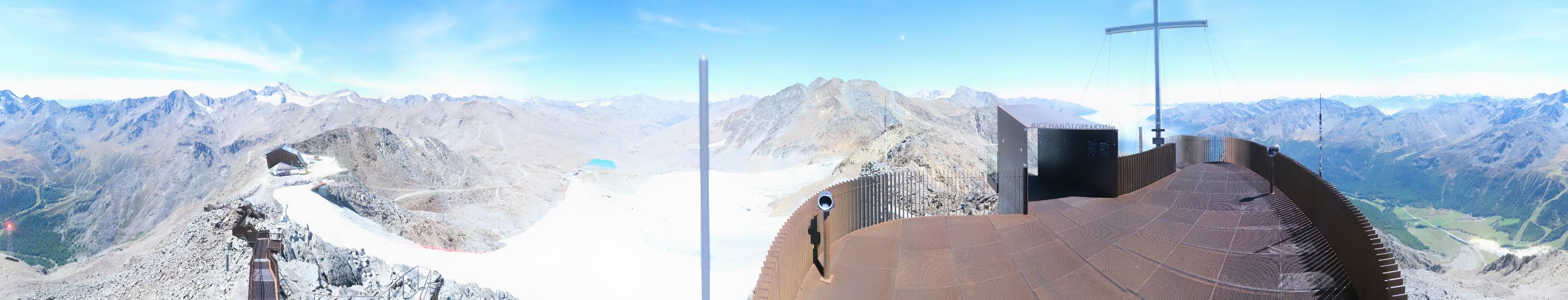 Archiv Foto Webcam Schnalstaler Gletscher - Aussichtsplattform Iceman Ötzi Peak