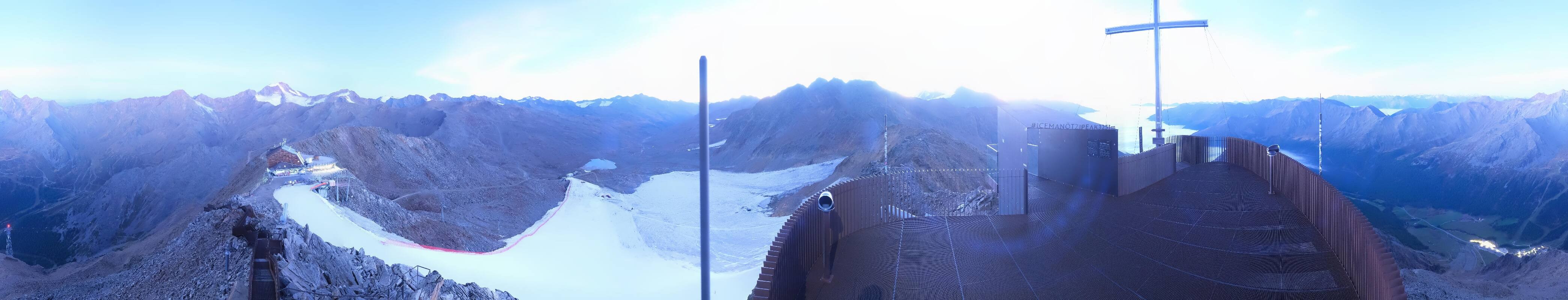 Archiv Foto Webcam Schnalstaler Gletscher - Aussichtsplattform Iceman Ötzi Peak
