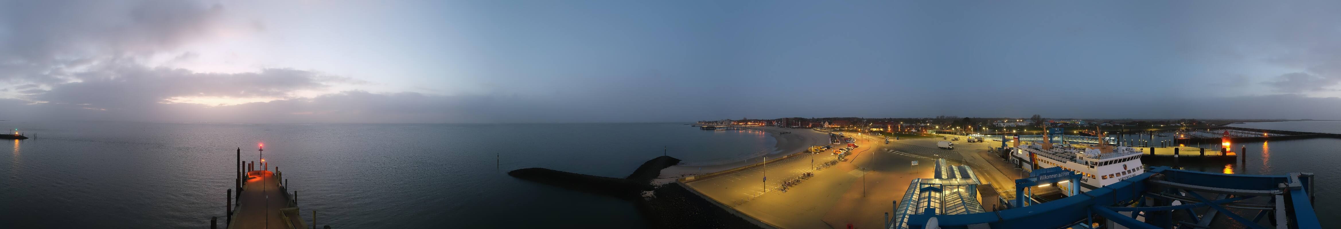 Archived image Webcam Föhr - Ferry terminal and harbour Wyk