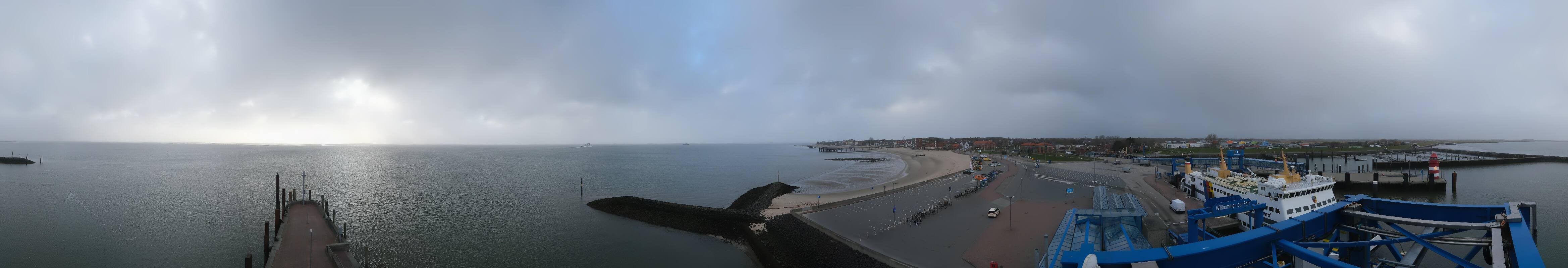 Archived image Webcam Föhr - Ferry terminal and harbour Wyk