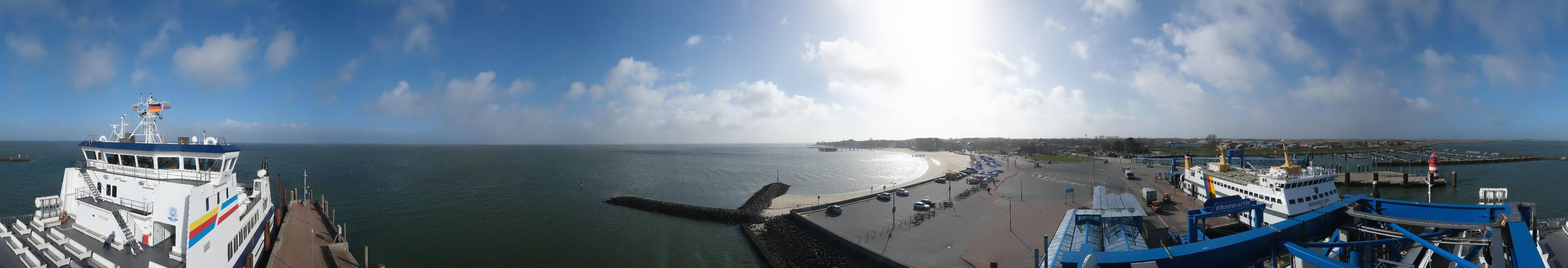 Archived image Webcam Föhr - Ferry terminal and harbour Wyk