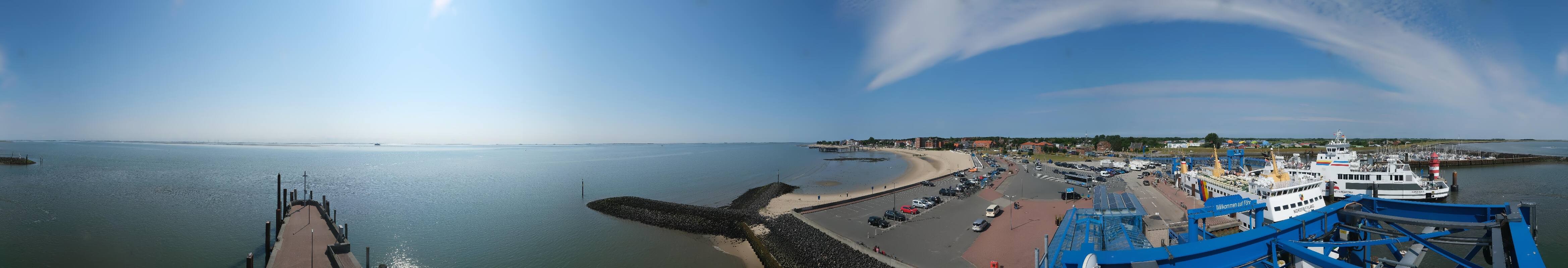 Archived image Webcam Föhr - Ferry terminal and harbour Wyk