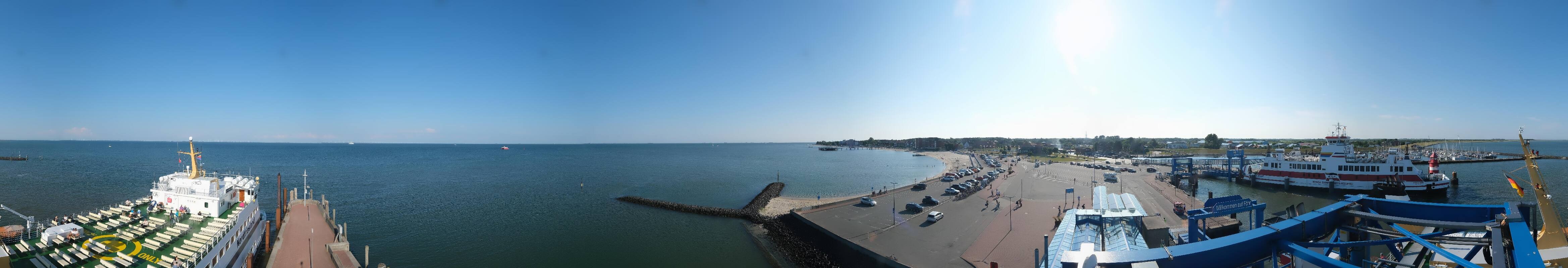Archived image Webcam Föhr - Ferry terminal and harbour Wyk