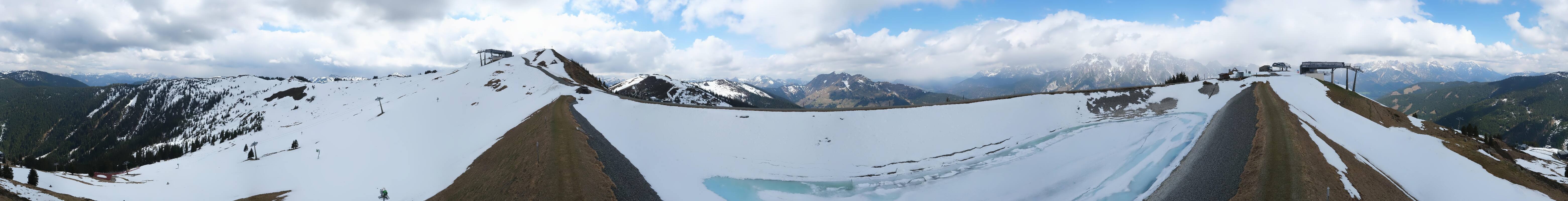 Archiv Foto Webcam Leogang - Ausblick vom Großen Asitz