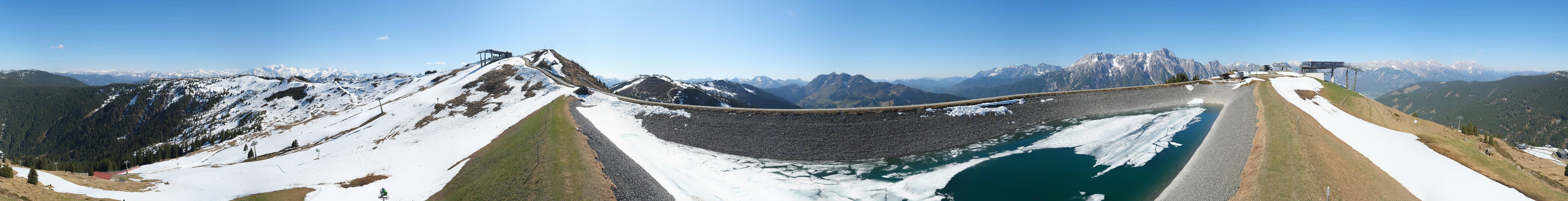 Archiv Foto Webcam Leogang - Ausblick vom Großen Asitz