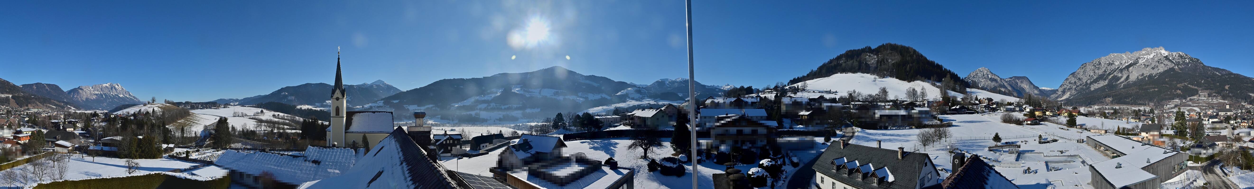 Archiv Foto Webcam Gröbming: Kirche und Panoramabad
