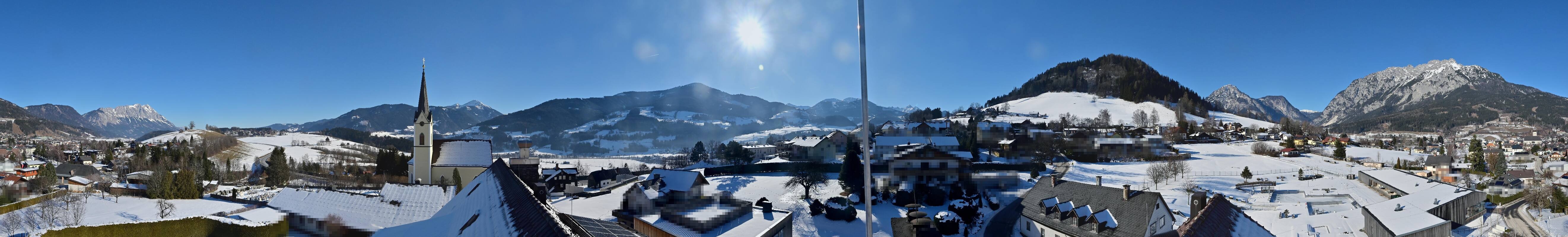 Archiv Foto Webcam Gröbming: Kirche und Panoramabad
