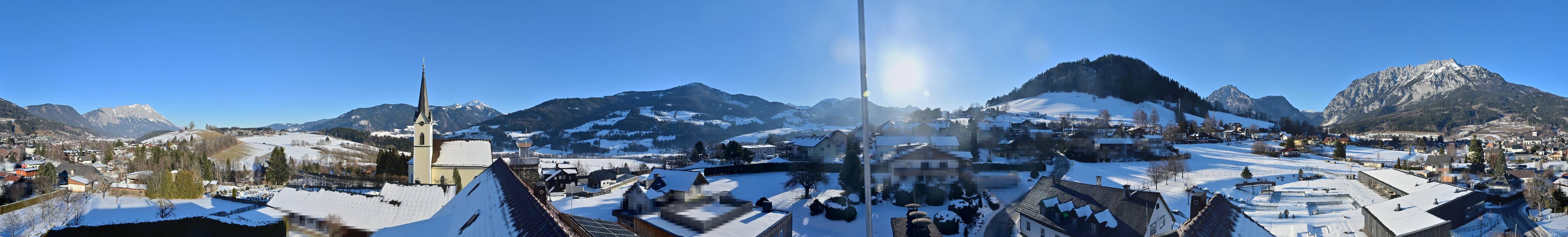 Archiv Foto Webcam Gröbming: Kirche und Panoramabad