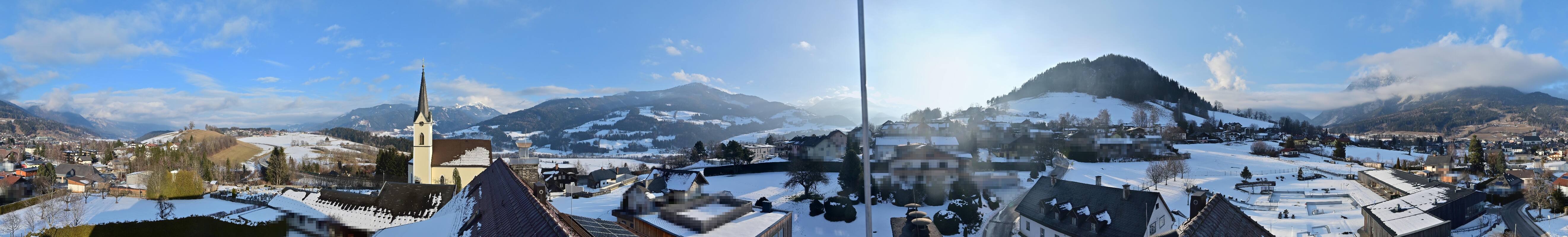Archiv Foto Webcam Gröbming: Kirche und Panoramabad