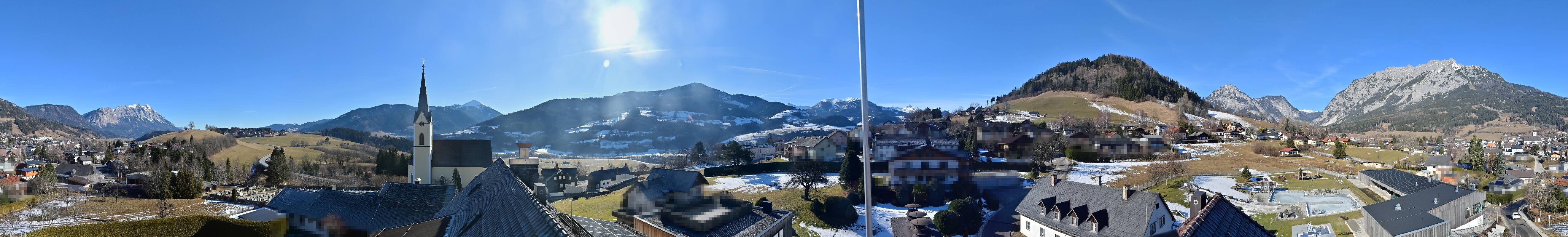 Archiv Foto Webcam Gröbming: Kirche und Panoramabad