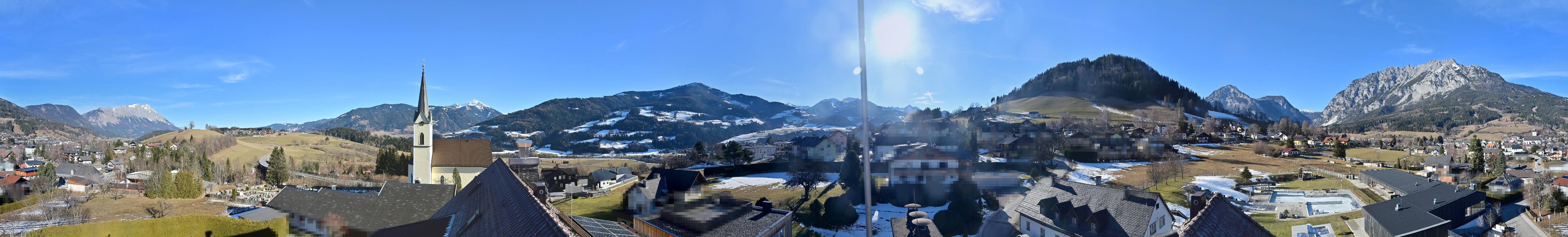 Archiv Foto Webcam Gröbming: Kirche und Panoramabad