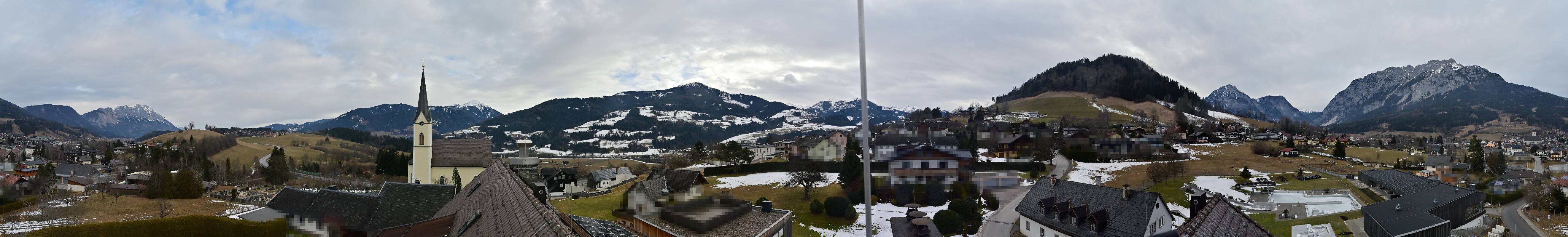 Archiv Foto Webcam Gröbming: Kirche und Panoramabad