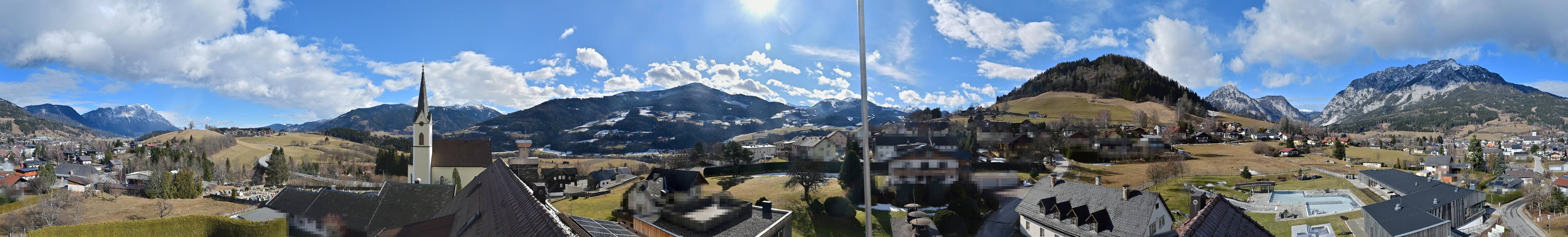 Archiv Foto Webcam Gröbming: Kirche und Panoramabad
