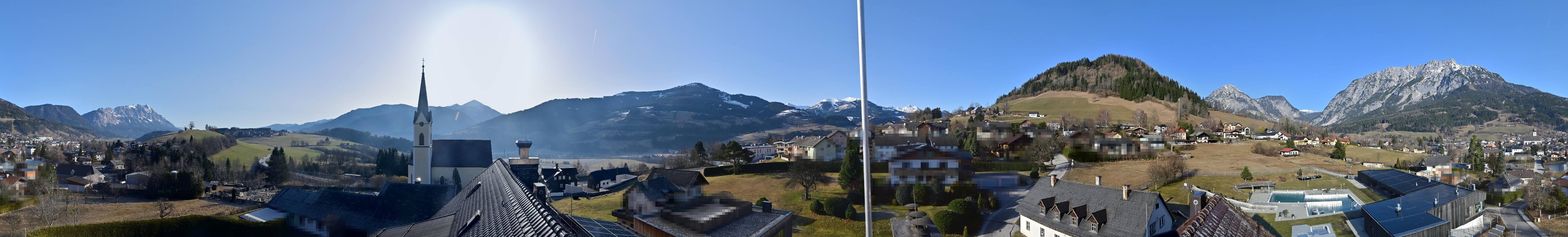 Archiv Foto Webcam Gröbming: Kirche und Panoramabad