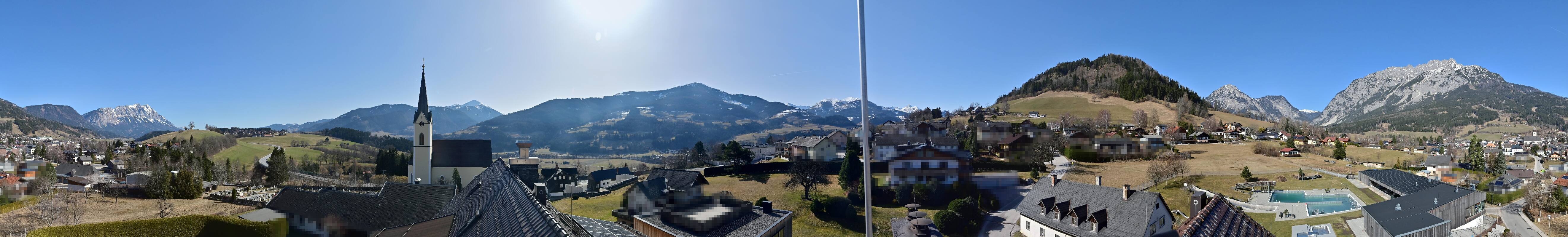 Archiv Foto Webcam Gröbming: Kirche und Panoramabad