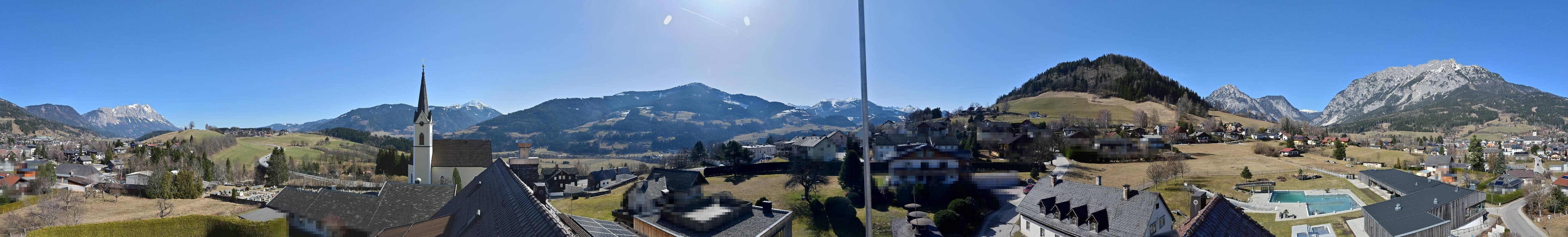 Archiv Foto Webcam Gröbming: Kirche und Panoramabad