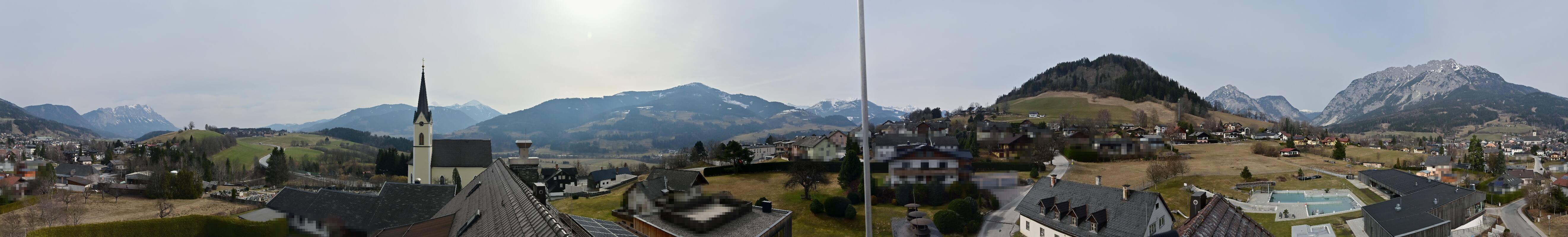 Archiv Foto Webcam Gröbming: Kirche und Panoramabad