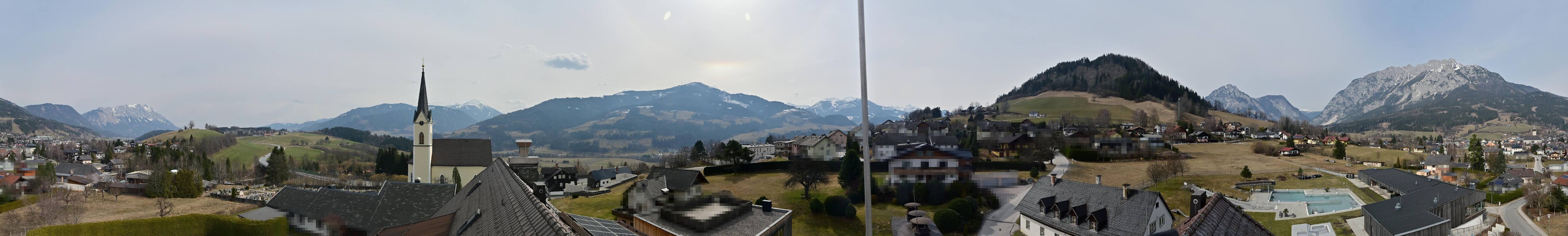 Archiv Foto Webcam Gröbming: Kirche und Panoramabad