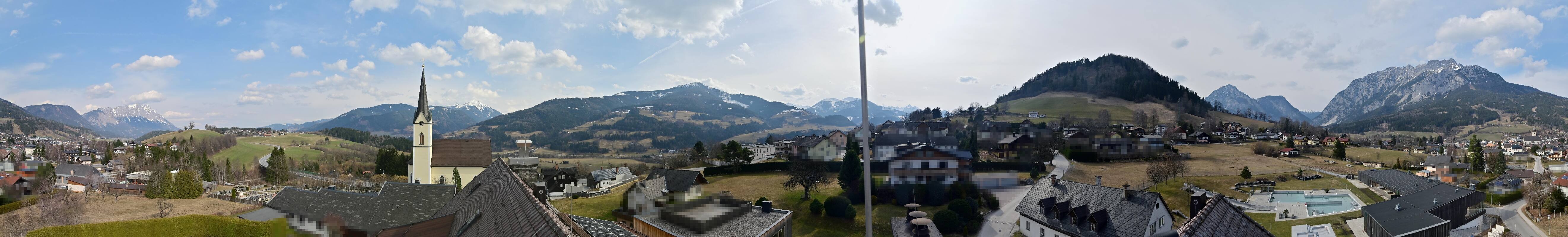Archiv Foto Webcam Gröbming: Kirche und Panoramabad