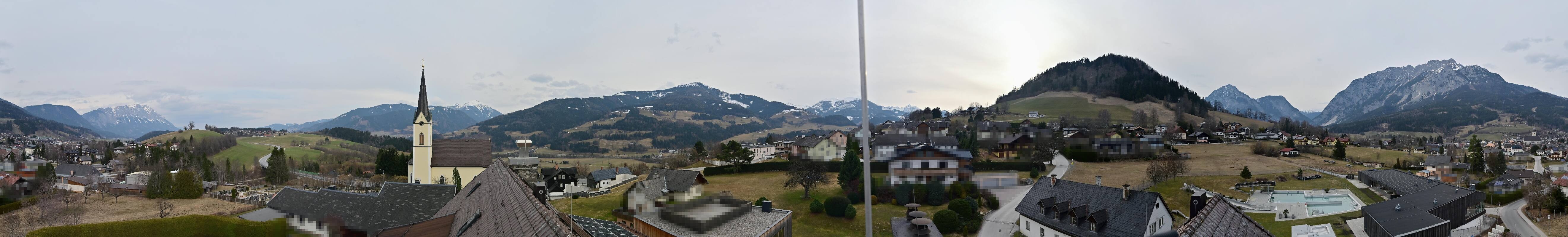 Archiv Foto Webcam Gröbming: Kirche und Panoramabad