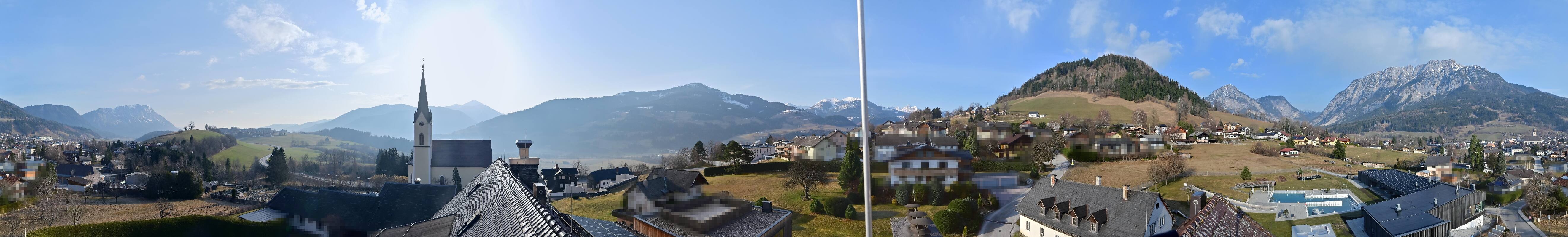 Archiv Foto Webcam Gröbming: Kirche und Panoramabad