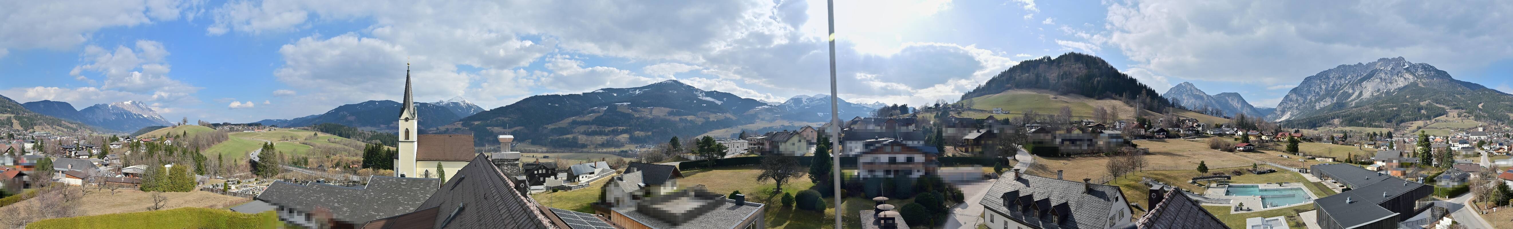 Archiv Foto Webcam Gröbming: Kirche und Panoramabad