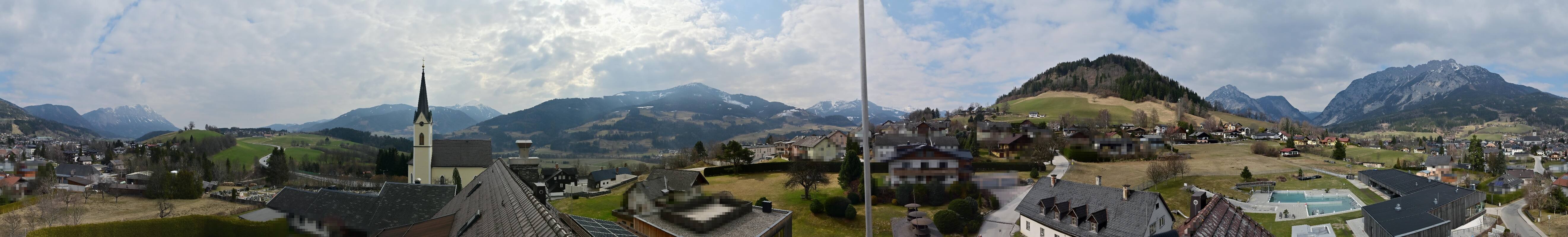 Archiv Foto Webcam Gröbming: Kirche und Panoramabad