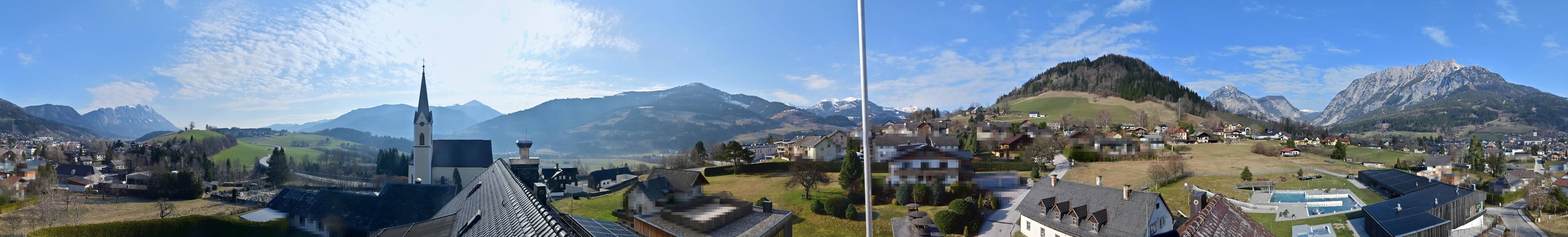 Archiv Foto Webcam Gröbming: Kirche und Panoramabad