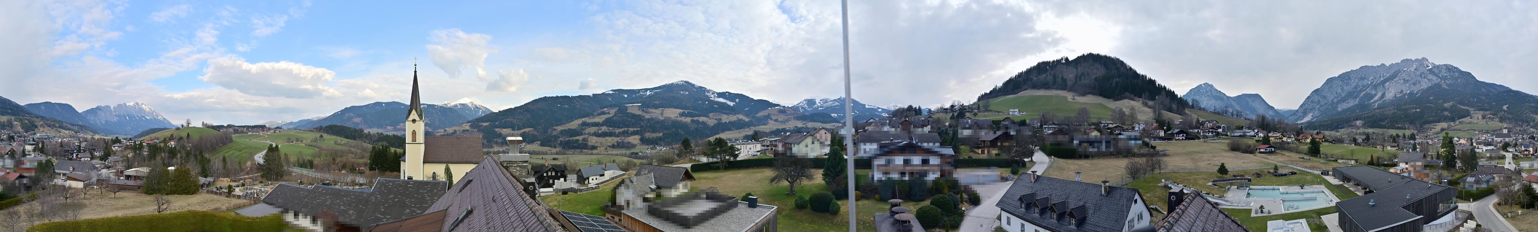 Archiv Foto Webcam Gröbming: Kirche und Panoramabad