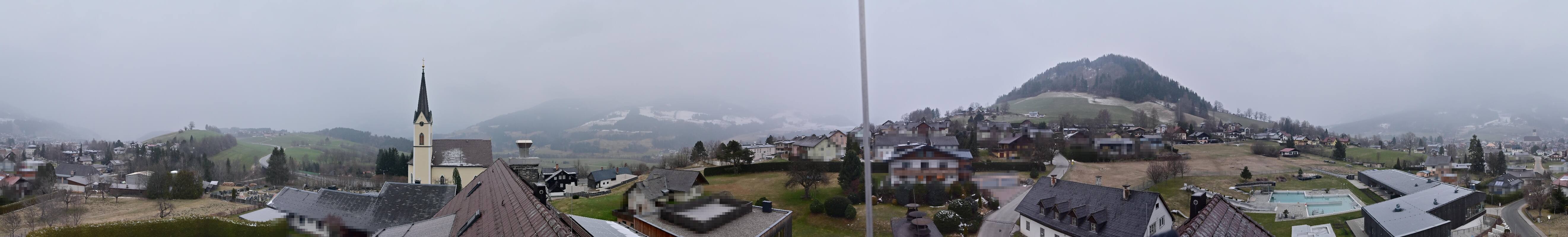 Archiv Foto Webcam Gröbming: Kirche und Panoramabad