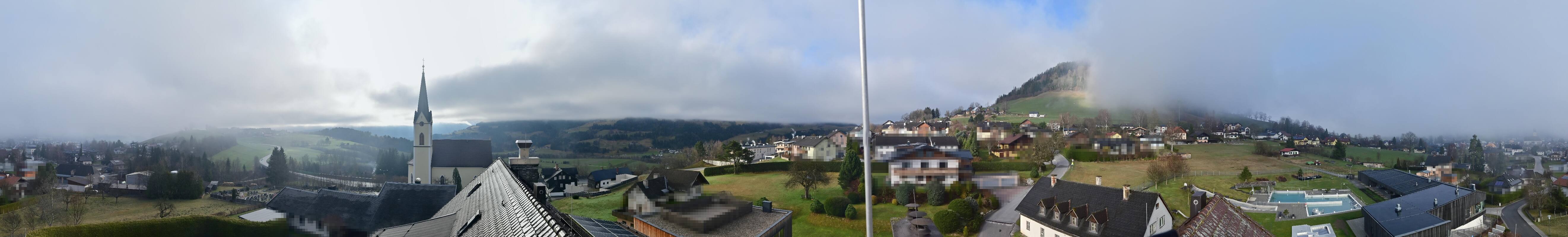 Archiv Foto Webcam Gröbming: Kirche und Panoramabad