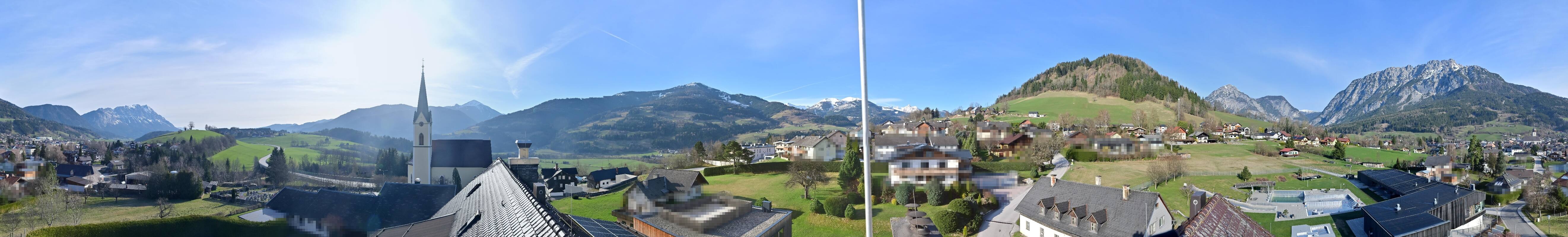 Archiv Foto Webcam Gröbming: Kirche und Panoramabad