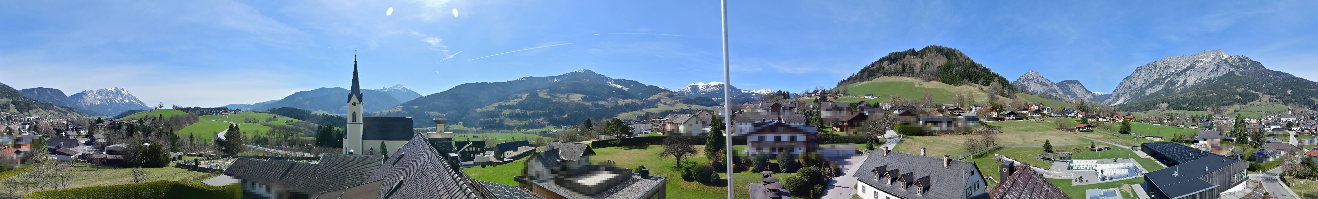 Archiv Foto Webcam Gröbming: Kirche und Panoramabad