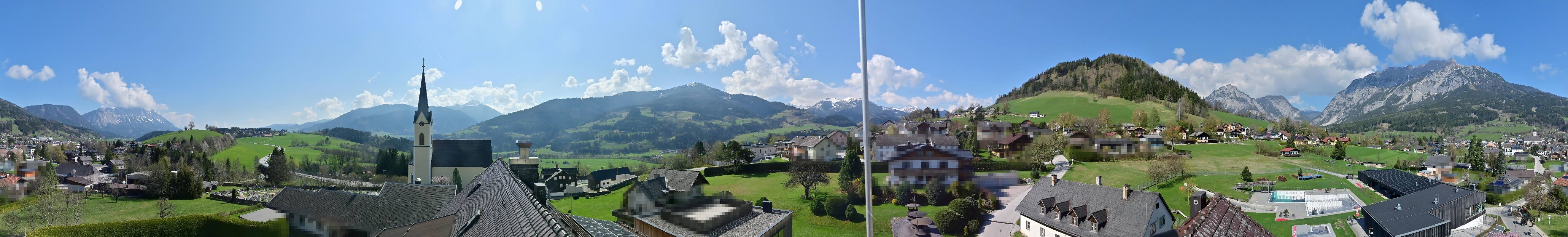 Archiv Foto Webcam Gröbming: Kirche und Panoramabad